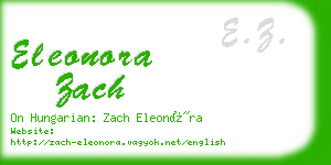 eleonora zach business card